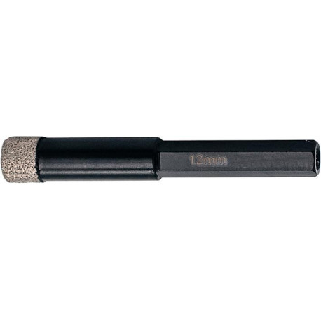 Mèche diamantée 12 mm. hexagonale avec cire de refroidissement FORTIS