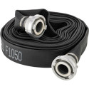 Tuyau plat polyvalent caoutchouté. noir. C/52mm. STORZ Raccords 20m FORTIS