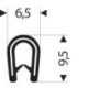 Protection d'arêtes flexible ronde. noir. 6.5x9.5 mm. Zone de serrage 1.0-2.0mm. 50m FORTIS (Par 50)