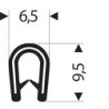 Protection d'arêtes flexible ronde. blanc-gris. 6.5x9.5mm. Zone de serrage 1.0-2.0mm. 10m FORTIS (Par 10)