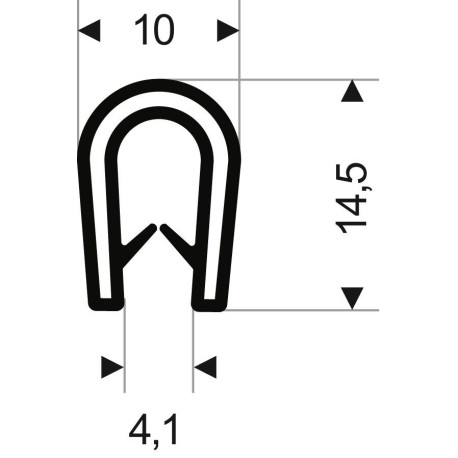Protection d'arêtes flexible ronde. blanc gris. 10x14.5 mm. Zone de serrage 1.0-4.5mm. 10m FORTIS (Par 10)