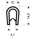 Protection d'arêtes flexible ronde. blanc-gris. 10x14.5 mm. Zone de serrage 1.0-4.5mm. 50m FORTIS (Par 50)