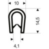 Protection d'arêtes flexible ronde. blanc-gris. 10x14.5 mm. Zone de serrage 1.0-4.5mm. 50m FORTIS (Par 50)