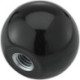 Bouton sphérique DIN319 Duroplast. Forme E. 32mm. M 8. contenu : 5 pièces FORTIS