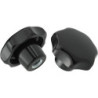 Poignée étoile DIN6336 Duroplast. Forme K. 50mm. M 10. contenu : 3 pièces FORTIS