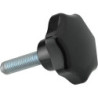 Poignée étoile DIN6336A Duroplast. Forme L. 32mm. M 6x15. Contenu : 5 pièces FORTIS
