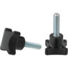 Poignée en croix DIN6335A Duroplast. Forme L. 50mm. M 10x40. Contenu : 3 pièces FORTIS