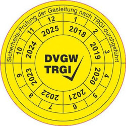 Autocollant de contrôle Conduite de gaz selon TRGI neutre