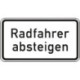 Panneau ZZ.1012-32. 330x600mm Cycliste descendant film RAL RA1