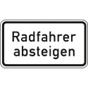 Panneau ZZ.1012-32. 330x600mm Cycliste descendant film RAL RA1