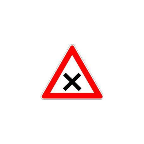 Panneau VKZ.102 Triangle 900mm Croisement Priorité à  droite Label de qualité RAL film RA1