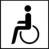 Panneau ZZ.1044-10. 330x600mm Passager en fauteuil roulant Label RAL film RA1