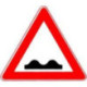 Panneau VKZ.112 Triangle 900mm Chaussée irrégulière Label de qualité RAL film RA1