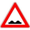 Panneau VKZ.112 Triangle 900mm Chaussée irrégulière Label de qualité RAL film RA1
