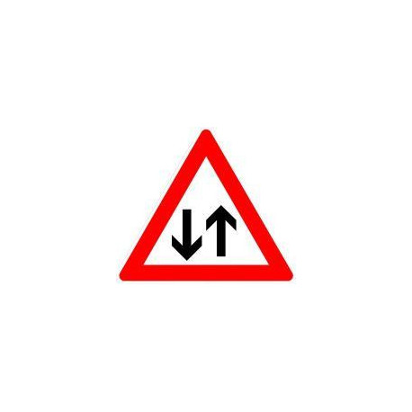Panneau VKZ.125 Triangle 900mm circulation en sens inverse Label de qualité RAL film RA1
