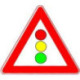 Panneau VKZ.131 Triangle 900mm Signalisation lumineuse Label de qualité RAL feuille RA1