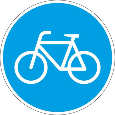 Panneau VKZ.237 Rond 600mm voie spéciale pour cyclistes Label RAL film RA1