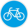 Panneau VKZ.237 Rond 600mm voie spéciale pour cyclistes Label RAL film RA1