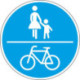 Panneau VKZ.240 Ronde 600mm voie commune pour piétons et cyclistes Label de qualité RAL feuille RA1