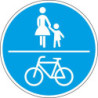 Panneau VKZ.240 Ronde 600mm voie commune pour piétons et cyclistes Label de qualité RAL feuille RA1