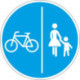 Panneau VKZ.241-30 Ronde 600mm piste cyclable et piétonne séparée Label de qualité RAL feuille RA1