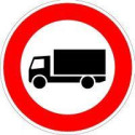 Panneau VKZ.253 Ronde 600mm Interdiction aux véhicules de plus de 3,5 tLabel de qualité RAL film RA1