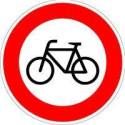 Panneau VKZ.254 Ronde 600mm Interdiction aux cyclistes Label de qualité RAL feuille RA1