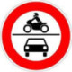 Panneau VKZ.260 Rond 600mm Interdit aux véhicules motorisés et aux véhicules à  moteur Label de qualité RAL film RA1