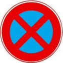 Panneau VKZ.283 Rond 600mm Interdiction absolue de s'arreter Label de qualité RAL film RA1