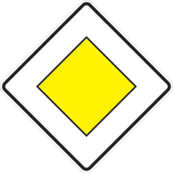 Panneau VKZ.306. 600x600mm Route prioritaire Label de qualité RAL film RA1