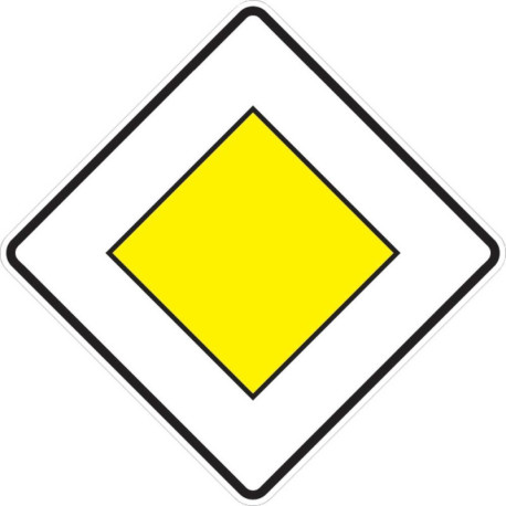 Panneau VKZ.306. 600x600mm Route prioritaire Label de qualité RAL film RA1
