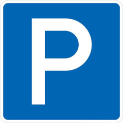 Panneau VKZ.314. 600x600mm Stationnement Label de qualité RAL film RA1