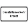 Panneau WH.27. 600x330mm Le trafic de chantier croise le film RAL RA1.