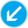 Panneau VKZ.222-10 Rond 600mm sens de marche à  gauche Label de qualité RAL film RA2