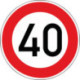 Panneau VKZ.274-40 Ronde 600mm 40 km/h Label de qualité RAL feuille RA2