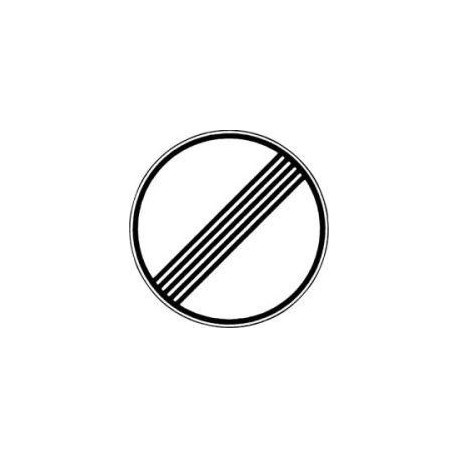 Panneau VKZ.282 Ronde 600mm fin de toutes les interdictions Marque de qualité RAL film RA2