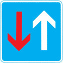 Panneau VKZ.308. 600x600mm Priorité à  la circulation en sens inverse Label de qualité RAL film RA2