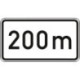 Panneau ZZ.1004. 330x600mm Texte : 200m Label de qualité RAL film RA2