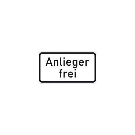 Panneau ZZ.1020-30. 231x420mm riverains libres Marque de qualité RAL film RA2