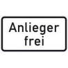 Panneau ZZ.1020-30. 231x420mm riverains libres Marque de qualité RAL film RA2