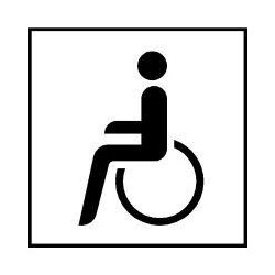 Panneau ZZ.1044-10. 330x600mm fauteuil roulant Label de qualité RAL film RA2