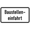 Panneau WH.28. 600x330mm Entrée de chantier Label RAL film RA2