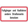 Panneau WH.48. 600x330mm Utiliser un autre coté de la route Label RAL film RA2