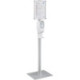 Colonne de distribution. Métal avec cadre info DIN A3 pour distributeur Neptune touchless ou Euromat.