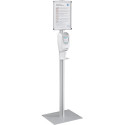 Colonne de distribution. Métal avec cadre info DIN A3 pour distributeur Neptune touchless ou Euromat.
