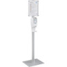 Colonne de distribution. Métal avec cadre info DIN A3 pour distributeur Neptune touchless ou Euromat.