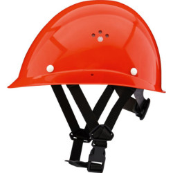 Casque d'escaladeur. rouge carmin