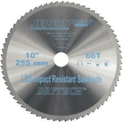 Lame de scie carbure Drytech D-255x25.4x1.5mm 66Z pour acier à parois minces LBS résistant aux chocs Jepso