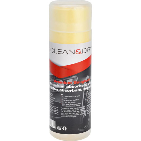 Cire synthétique. Peau de chamois Clean & Dry 66x43 cm