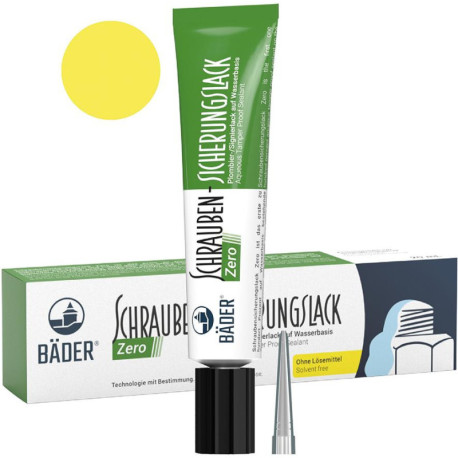 Vernis de sécurité pour vis Zero 20 ml Tube jaune (Par 12)